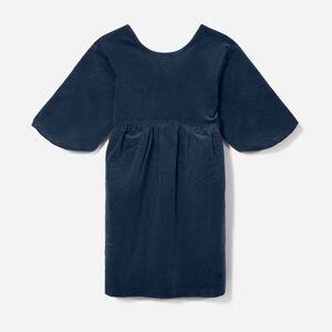 Everlane The Corduroy Puff Sleeve Babydoll Mini Dress Atlantic Blue